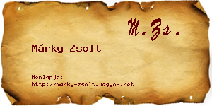 Márky Zsolt névjegykártya