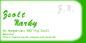 zsolt marky business card